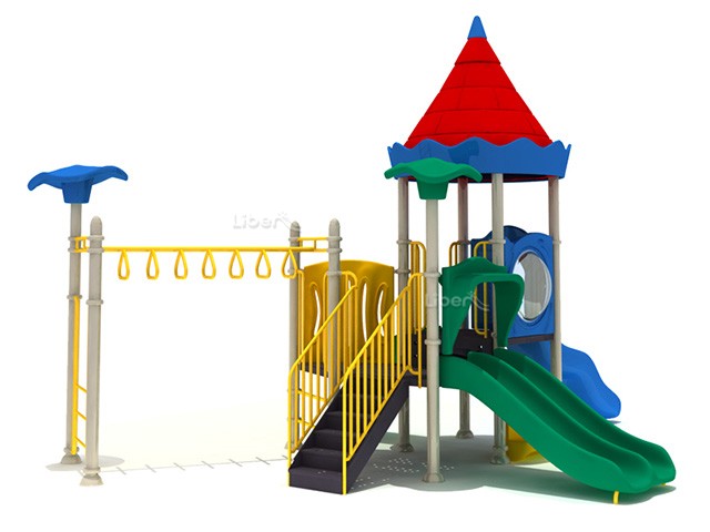 Children Playground Equipment with Double Slide